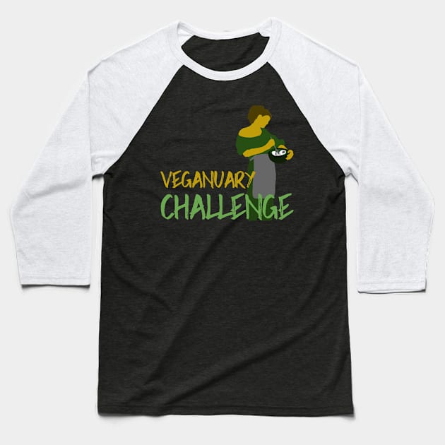 Veganuary Challenge Baseball T-Shirt by Feminist Foodie